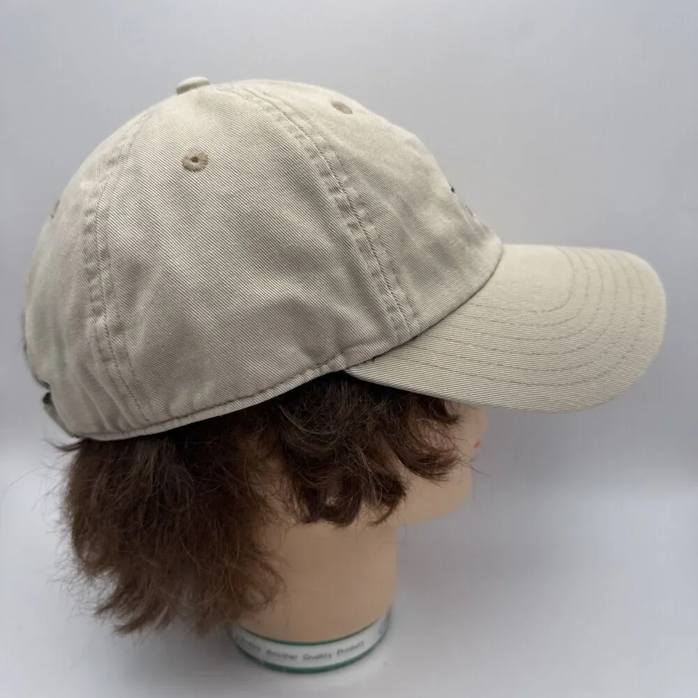 Orvis Baseball Cap Hat Khaki Strap Back Chocolate Labrador Lab Dog Embroidered